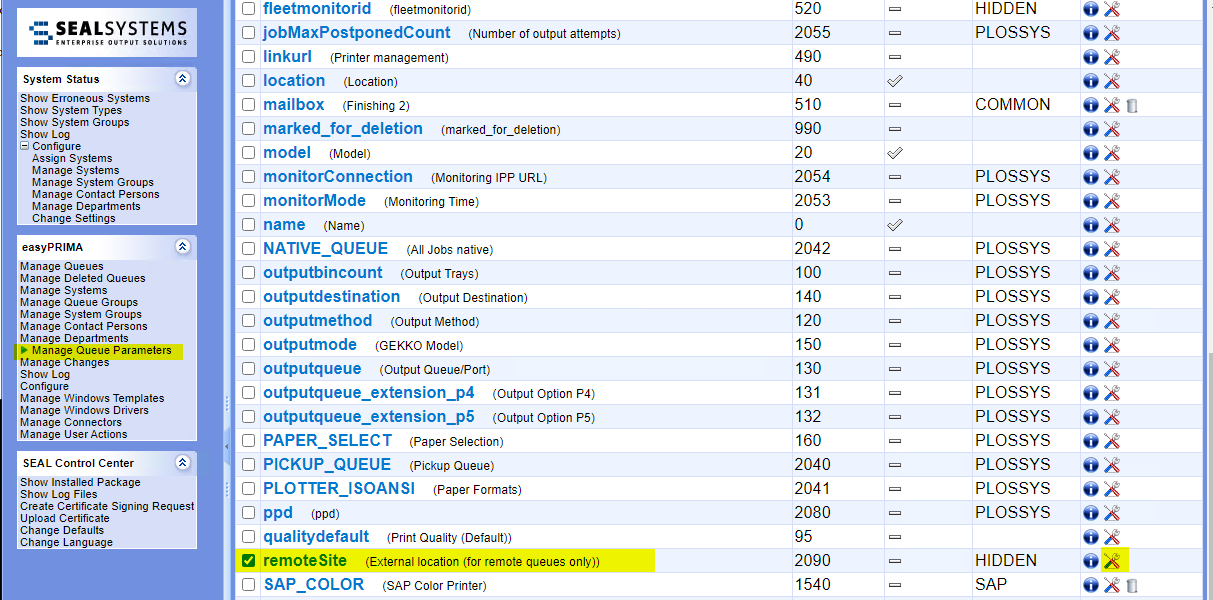Manage Queue Parameters